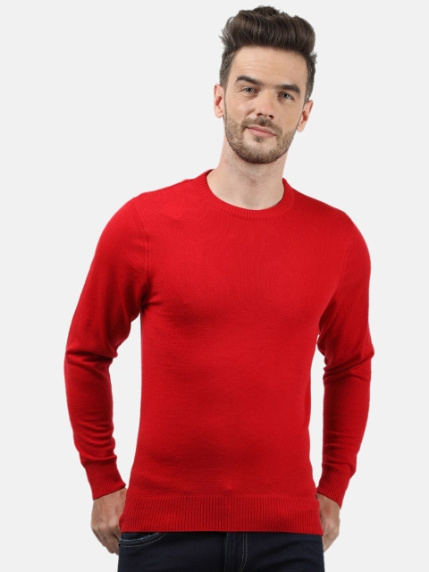 

Monte Carlo Men Red Solid Wool Pullover