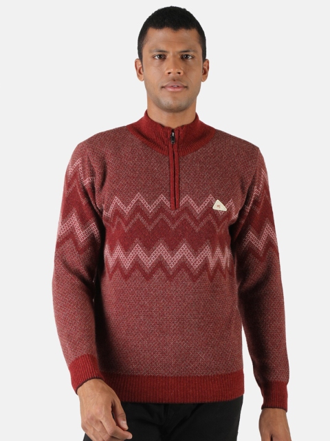 

Monte Carlo Men Red & White Printed Pullover