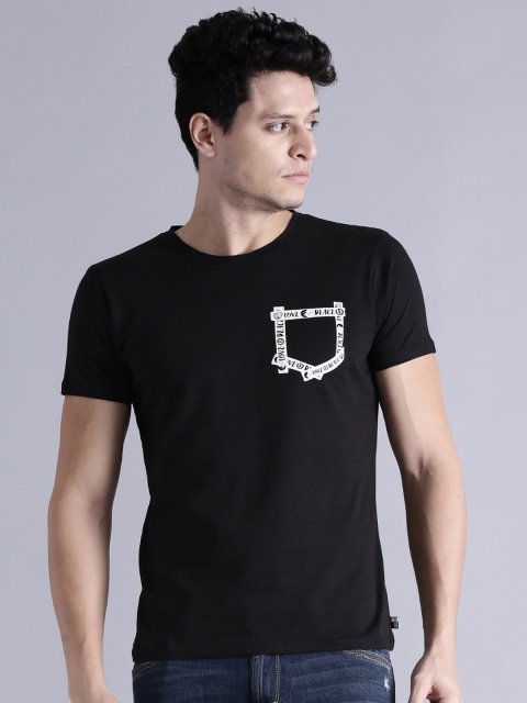 

Kook N Keech Men Black Printed Round Neck T-Shirt