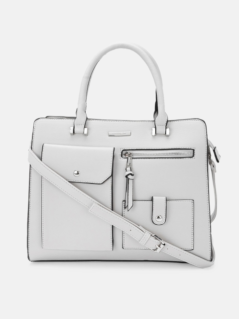 

Forever Glam by Pantaloons White Structured Handheld Bag
