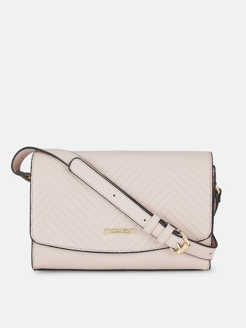 

Forever Glam by Pantaloons Pink Textured Structured Sling Bag