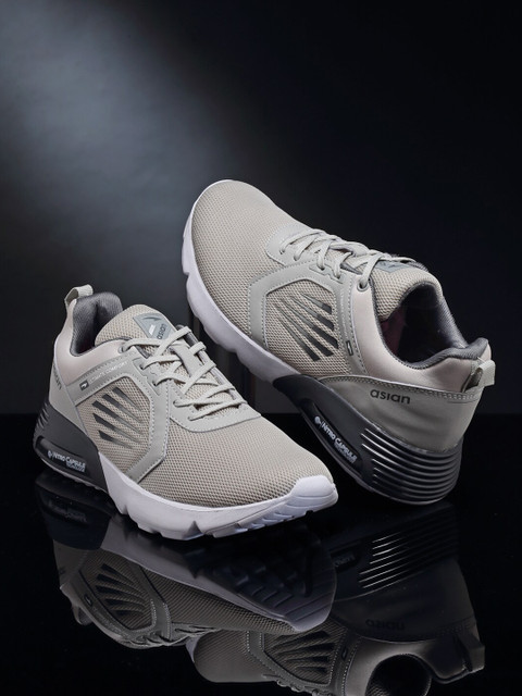 

ASIAN Men Grey Mesh Running Shoes