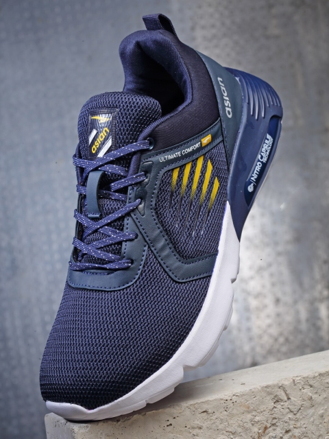 

ASIAN Men Navy Blue & Mustard Nitro Capsule Running Shoes
