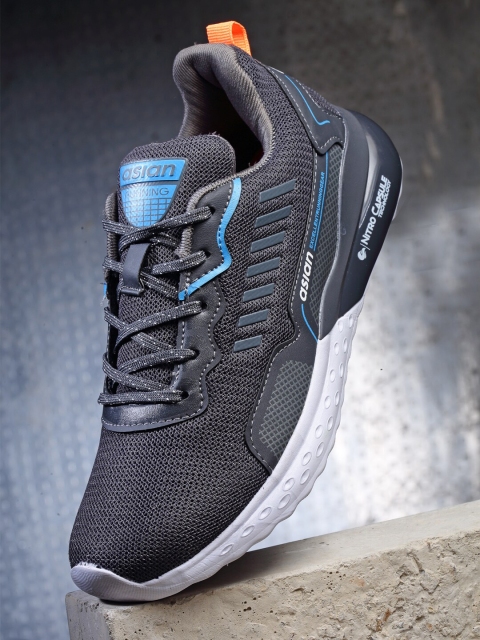 

ASIAN Men Grey Mesh Running Non-Marking Shoes