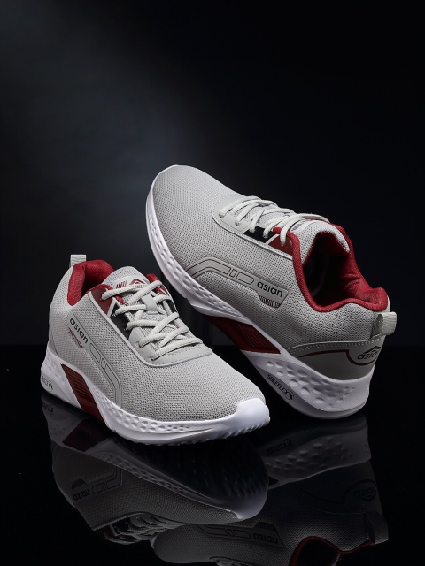 

ASIAN Men Grey Mesh Running Shoes