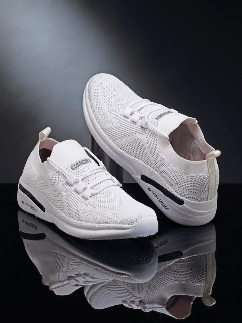

ASIAN Men White Mesh Running Non-Marking Shoes