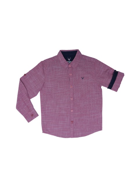 

Allen Solly Junior Boys Purple Self-Design Casual Shirt
