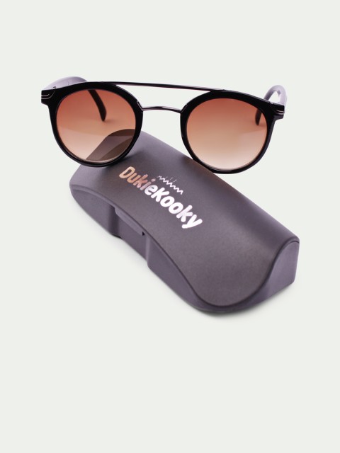 

DukieKooky Unisex Kids Brown UV Protected Round Sunglasses DKSG335G