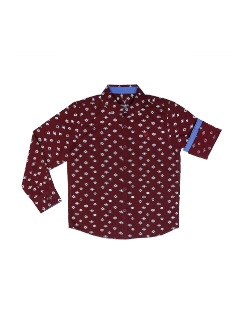

Allen Solly Junior Boys Brown Standard Fit Printed Casual Shirt