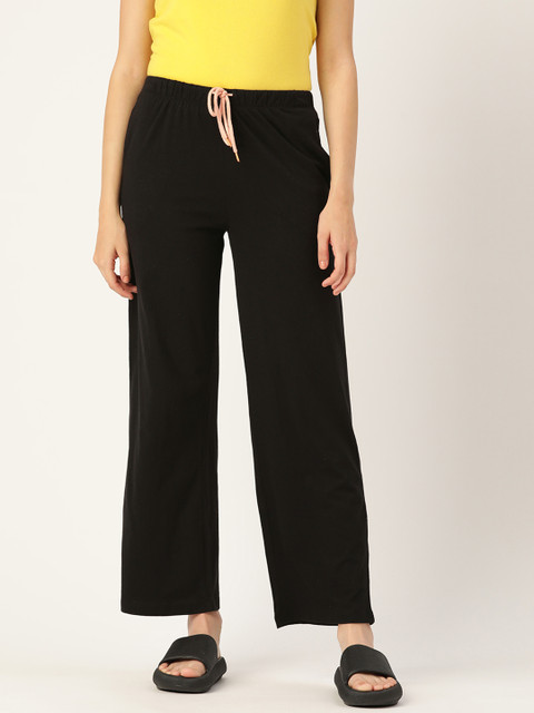 

DressBerry Women Black Solid Lounge Pants