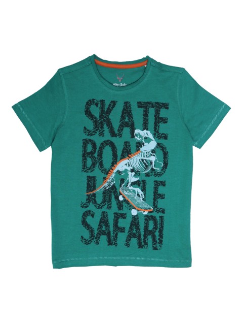 

Allen Solly Junior Boys Green Printed Round Neck T-shirt