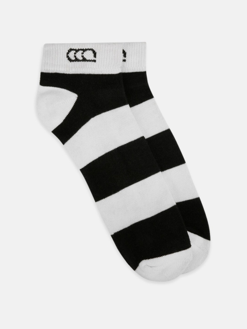 

Ajile by Pantaloons Men White & Black Striped Ankle Socks