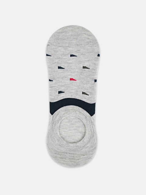 

Ajile by Pantaloons Men Grey Melange & Black Patterned Shoe Liners