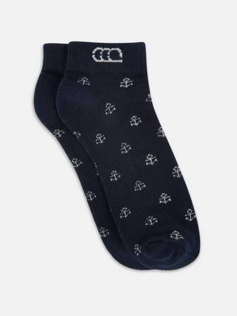 

Ajile by Pantaloons Men Navy Blue Printed Ankle-Length Socks