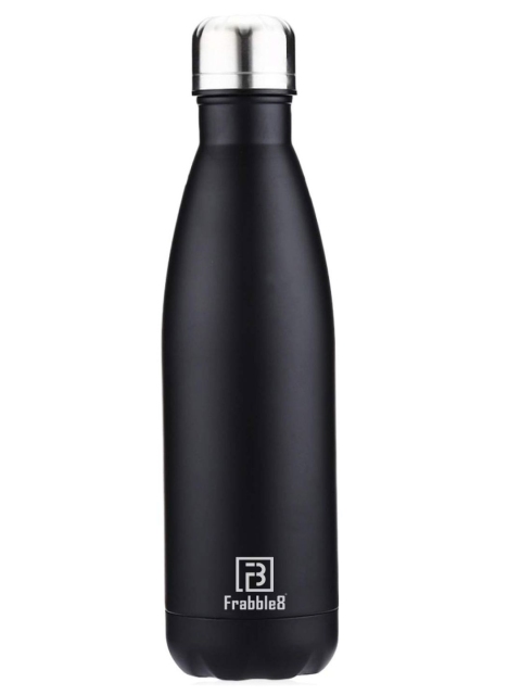 

Frabble8 Black Vacuum Insulated Stainless Steel Classic Cola Water Bottle Thermos 750ml