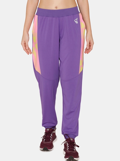 

Zelocity by Zivame Women Purple Solid Track Pants