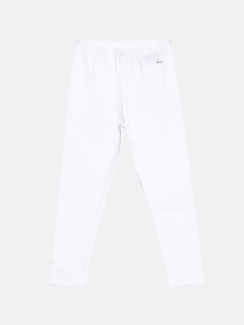 

Bitz Girls White Solid Ankle-Length Leggings
