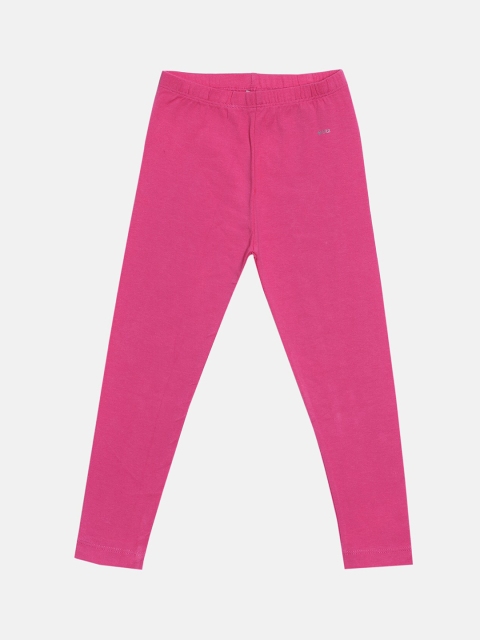 

Bitz Girls Magenta Magenta Solid Ankle-Length Leggings