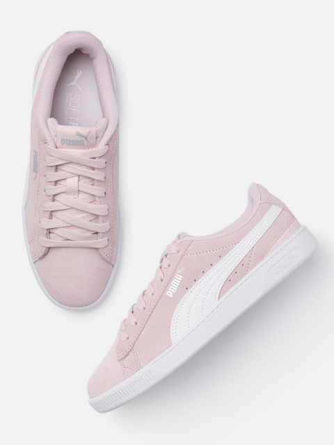 

Puma Women Pink Vikky V3 Leather Sneakers