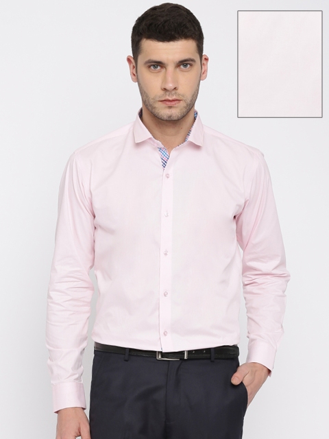 

Four One Oh Men Pink Slim Fit Formal Shirt