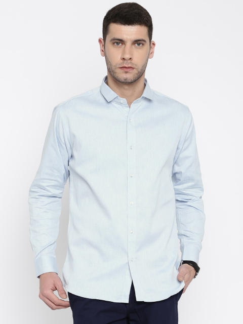 

Four One Oh Men Blue Slim Fit Semiformal Shirt