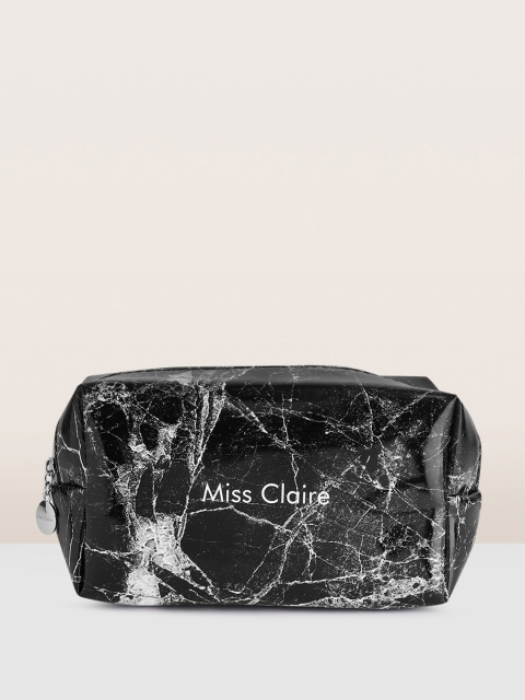 

Miss Claire Black & White Marble Print Cosmetic Pouch