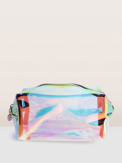 

Miss Claire Transparent Holographic Cosmetic Pouch