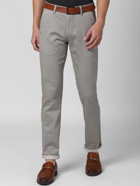 

Van Heusen Sport Men Grey Textured Slim Fit Chinos Trousers