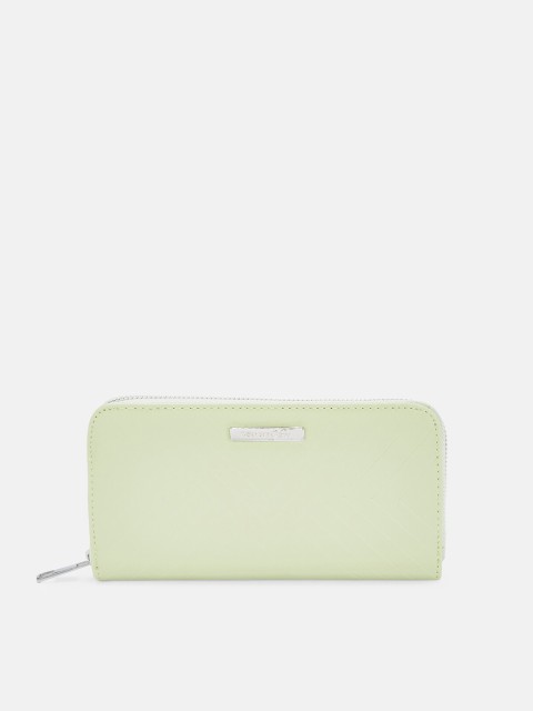 

Forever Glam by Pantaloons Women Green Textured Zip Around Wallet