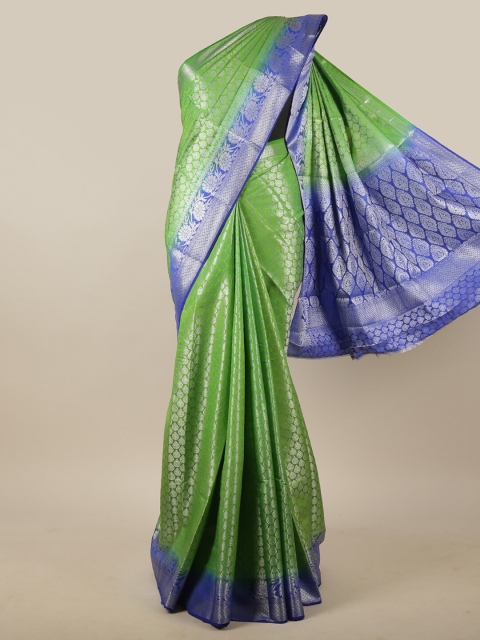 

Pothys Green & Blue Woven Design Zari Jute Silk Saree