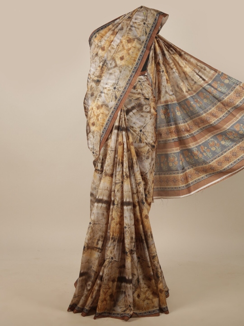 

Pothys Multi Color Abstract Printed Jute Silk Saree