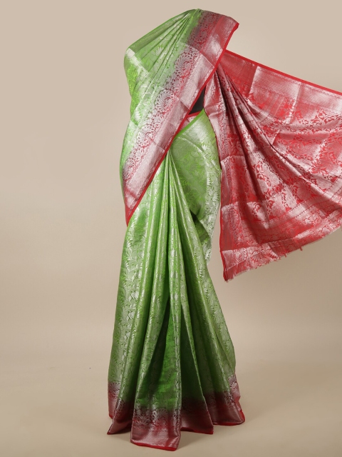 

Pothys Green & Red Woven Design Zari Jute Silk Saree