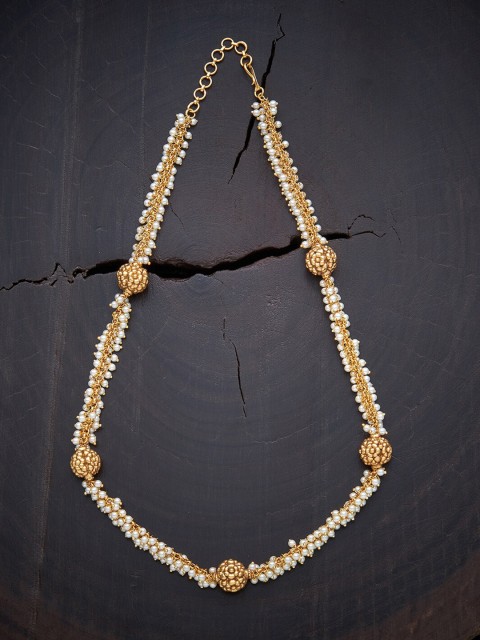 

Kushal's Fashion Jewellery Gold-Plated & White Antique Chain