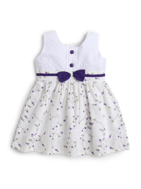 

Hopscotch Purple & White Bow Applique Dress