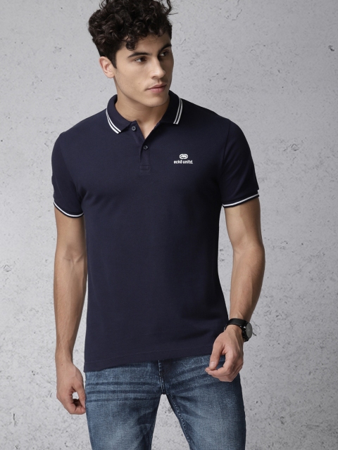 

Ecko Unltd Men Navy Solid Polo T-Shirt, Navy blue