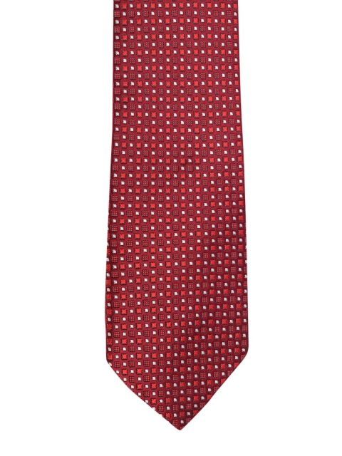 

Allen Solly Men Maroon & White Woven Design Skinny Tie