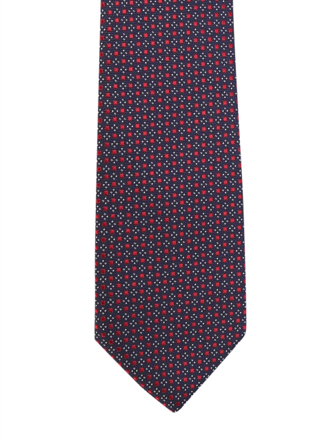 

Allen Solly Men Blue & Red Woven Design Skinny Tie