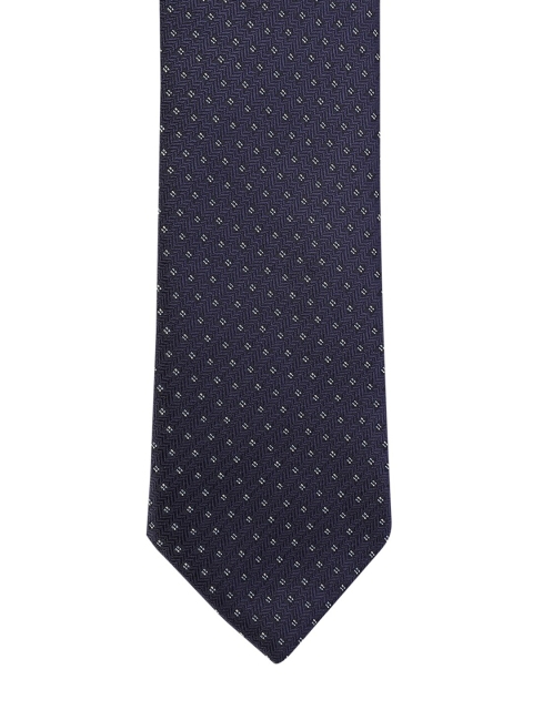 

Allen Solly Men Navy Blue & White Woven Design Broad Tie