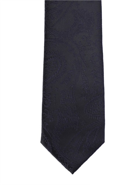 

Allen Solly Men Navy Blue Paisley Woven Design Skinny Tie