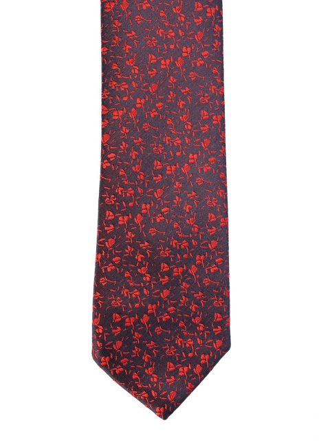 

Allen Solly Men Navy Blue & Red Woven Design Broad Tie