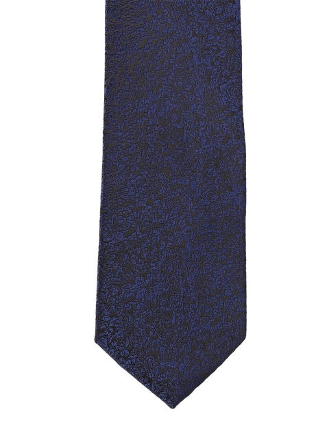 

Allen Solly Men Navy Blue & Black Woven Design Broad Tie