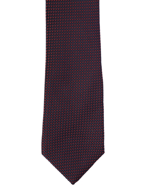 

Allen Solly Men Purple & Red Woven Design Skinny Tie