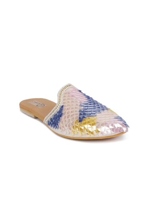 

The Desi Dulhan Women Multicoloured Embellished Mules Flats, Multi