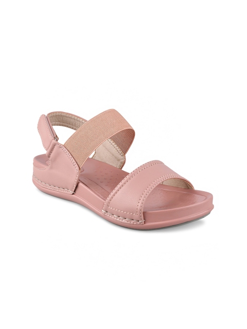 

Stelatoes Women Pink Colourblocked Open Toe Flats