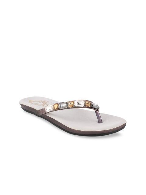 

Stelatoes Women Grey Ethnic Open Toe Flats