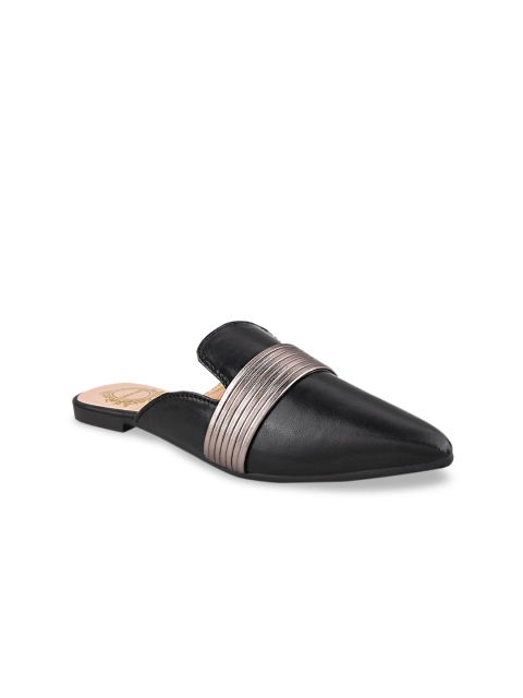 

Stelatoes Women Black Embellished Mules Flats