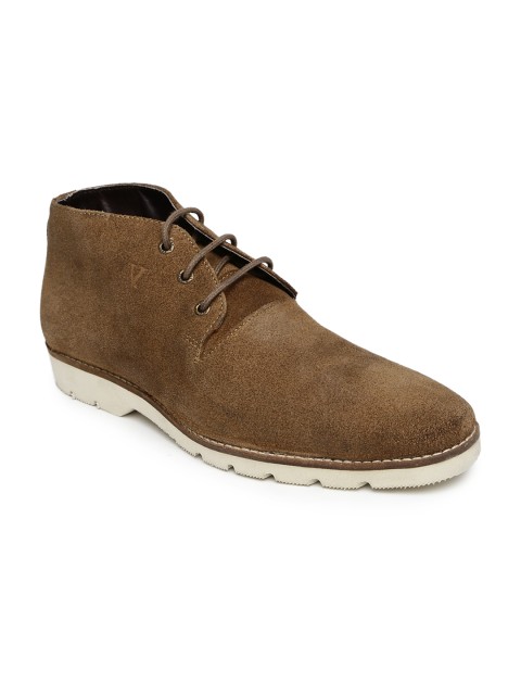

Van Heusen Men Tan Solid Mid-Top Chukka Boots