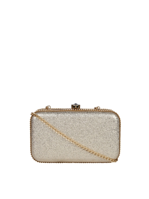 

Vdesi Gold-Toned Embellished Box Clutch