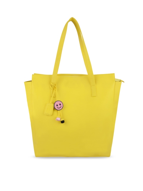 

Vdesi Yellow Structured Oversized Tote Bag