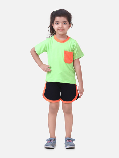 

LilPicks Girls Neon Green & Black Tracksuit